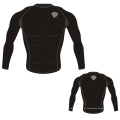 Personalizado todos preto Compression Wear Rash Guard (SRC86)